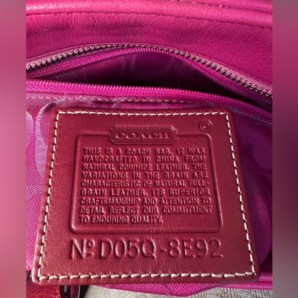 Coach Pink Leather Tote - Picture 3 of 13